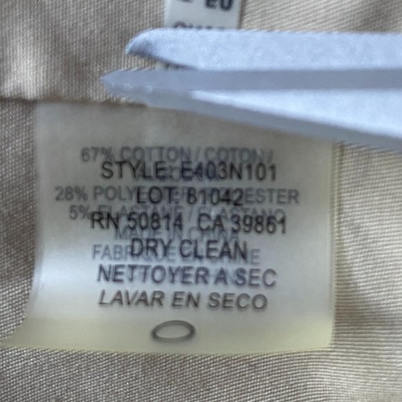 Elie Tahari Embroider Preppy Blazer Tan Neutral Professional Business Office-14 - Picture 16 of 16